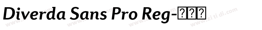 Diverda Sans Pro Reg字体转换